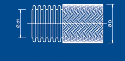 Metalhose corrugated AISI 321 with two braids SS